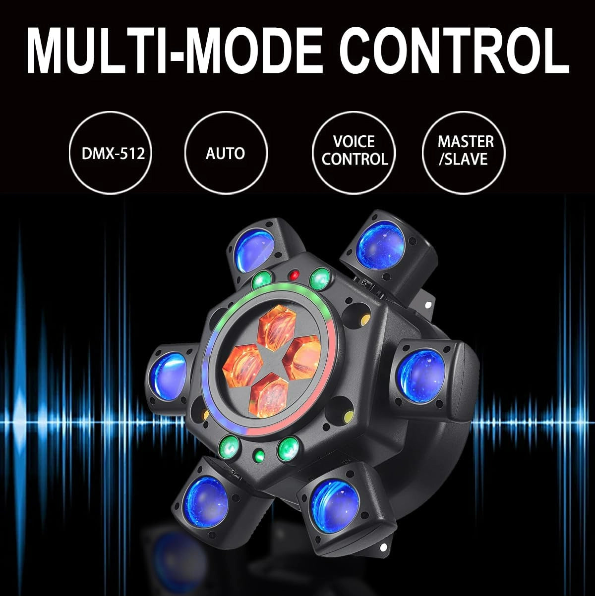 🔥BUY 1 GET 1 FREE ⏰6-in-1 LED RGBW 6 Arms Moving Head DJ Lights