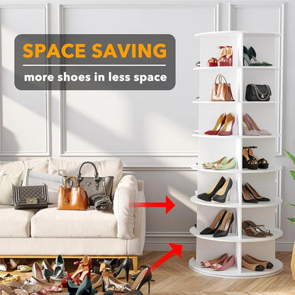 SpaceAid Rotating Shoe Rack Tower