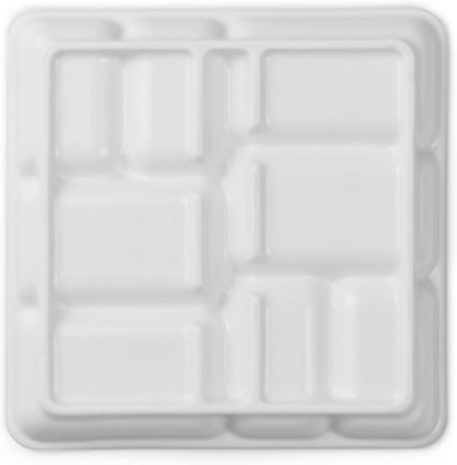 Heavy-Duty Square Ceramic Paint Palette – 9-Well Mixing Tray for Watercolor, Acrylic & Oil Paint – 7" x 7", 18.97oz / 538g