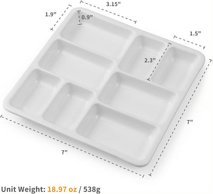 Heavy-Duty Square Ceramic Paint Palette – 9-Well Mixing Tray for Watercolor, Acrylic & Oil Paint – 7" x 7", 18.97oz / 538g