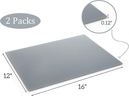 2-Pack Silicone Work Mats – Heat Resistant, Non-Slip & Easy-Clean Craft Mats for Resin, Painting, DIY Projects & Heat Press (16" x 12")