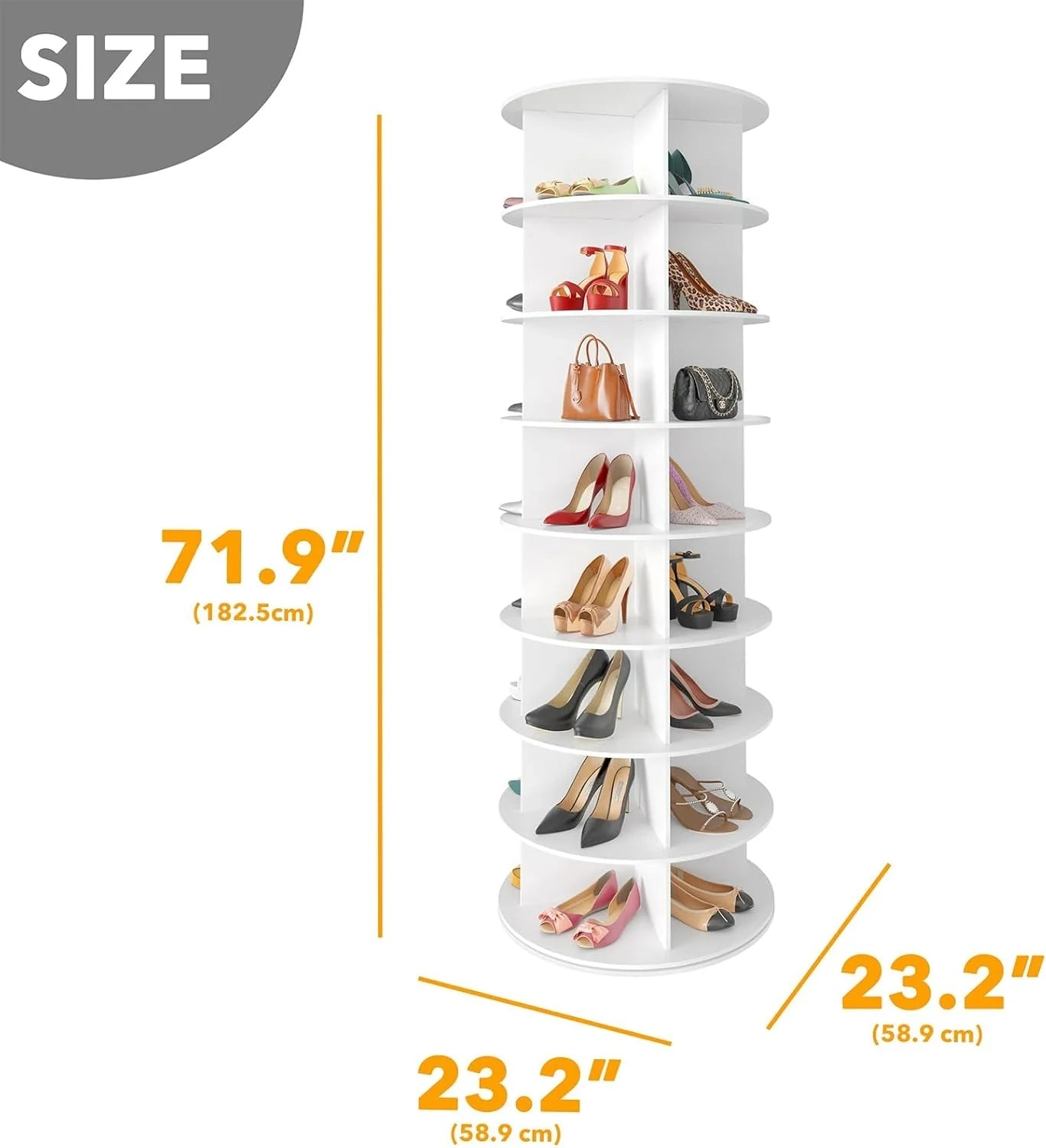 SpaceAid Rotating Shoe Rack Tower