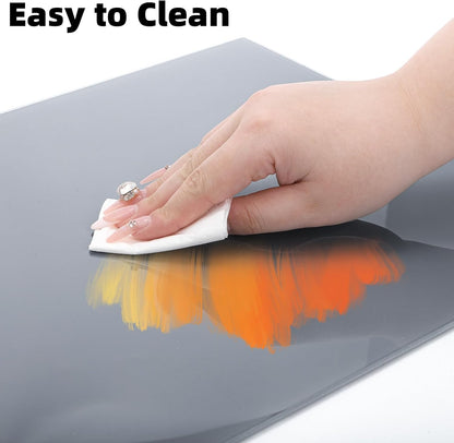 2-Pack Silicone Work Mats – Heat Resistant, Non-Slip & Easy-Clean Craft Mats for Resin, Painting, DIY Projects & Heat Press (16" x 12")