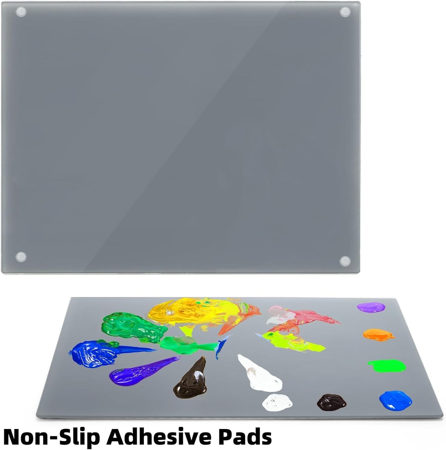 2-Pack Silicone Work Mats – Heat Resistant, Non-Slip & Easy-Clean Craft Mats for Resin, Painting, DIY Projects & Heat Press (16" x 12")