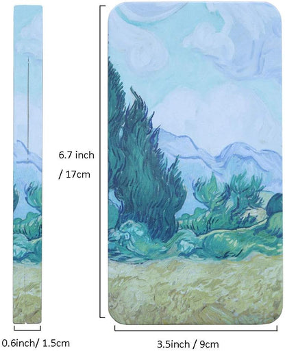 20-Well Empty Watercolor Palette Box with Magnet Strips – Portable Travel Paint Tin with Full Pans (3ml Capacity) – Van Gogh Art Cover Design