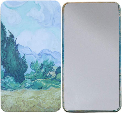 20-Well Empty Watercolor Palette Box with Magnet Strips – Portable Travel Paint Tin with Full Pans (3ml Capacity) – Van Gogh Art Cover Design