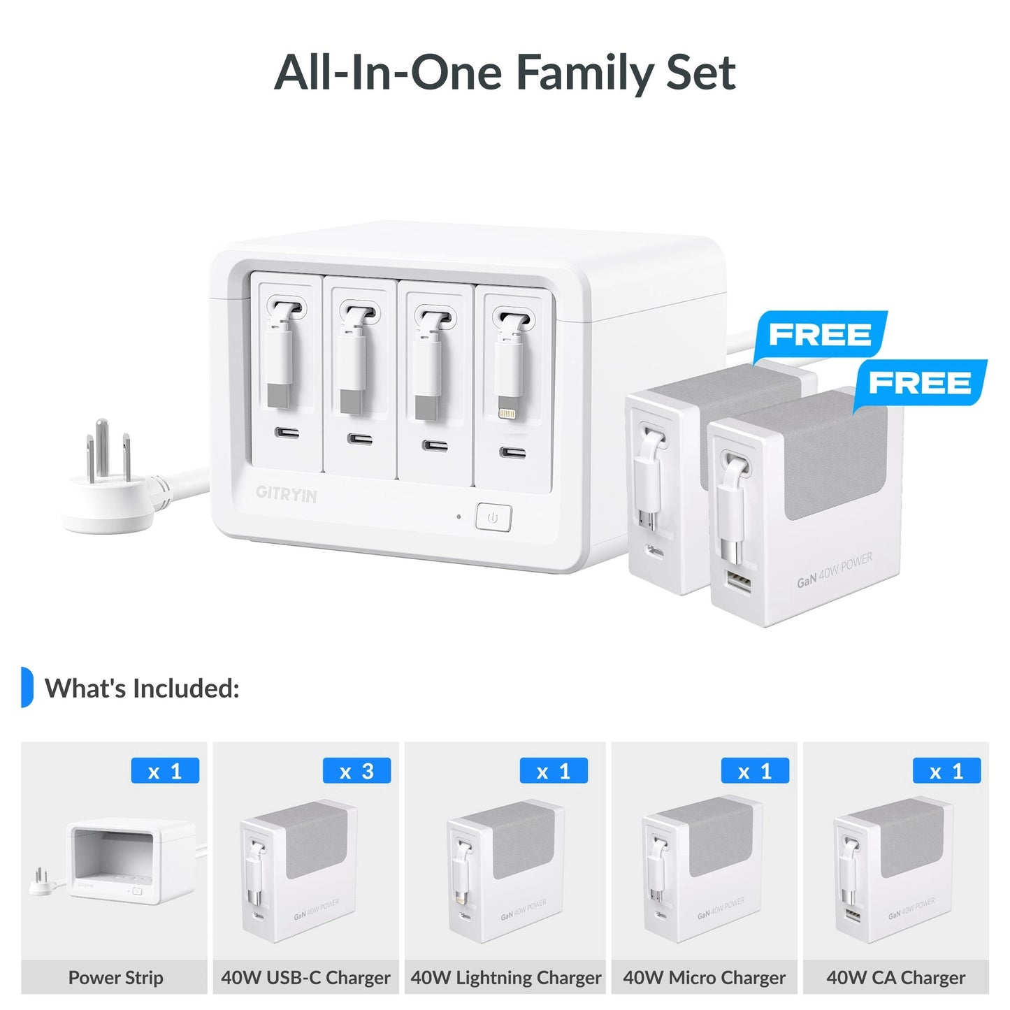 Gitryin Desktop Charging Station 12-in-1 (40W Combo)