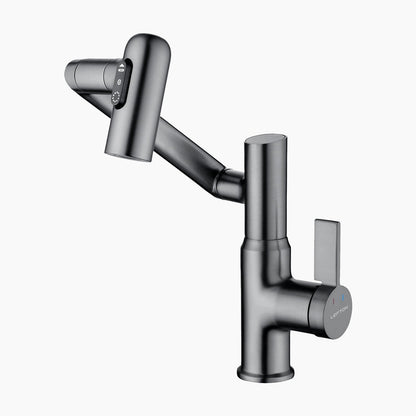 Lefton Rotatable Bathroom Faucet with Temperature Display in Fahrenheit