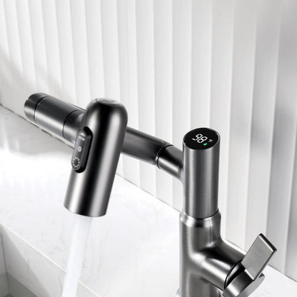 Lefton Rotatable Bathroom Faucet with Temperature Display in Fahrenheit