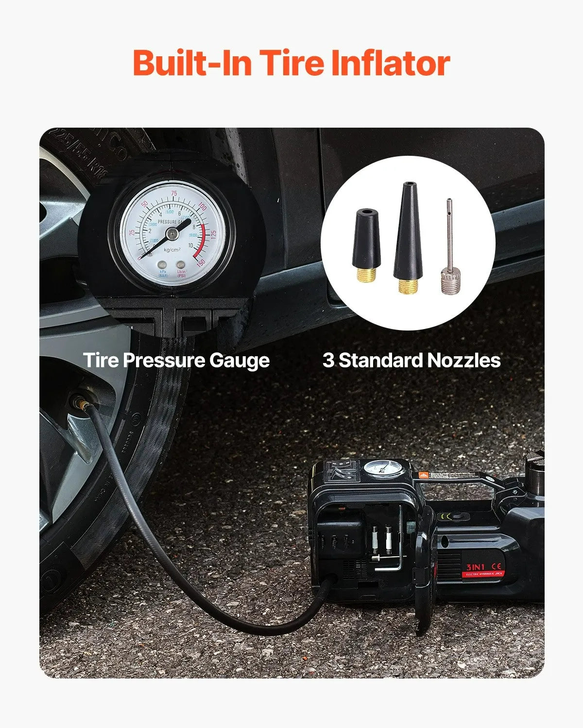 3-in-1 Electric Car Jack Lift