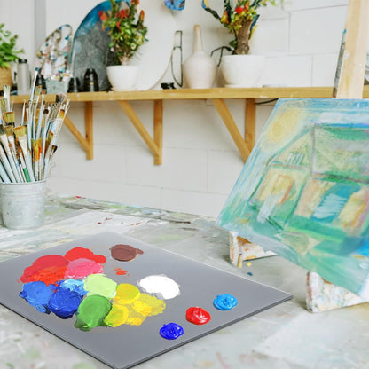 2-Pack Silicone Work Mats – Heat Resistant, Non-Slip & Easy-Clean Craft Mats for Resin, Painting, DIY Projects & Heat Press (16" x 12")