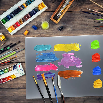 2-Pack Silicone Work Mats – Heat Resistant, Non-Slip & Easy-Clean Craft Mats for Resin, Painting, DIY Projects & Heat Press (16" x 12")