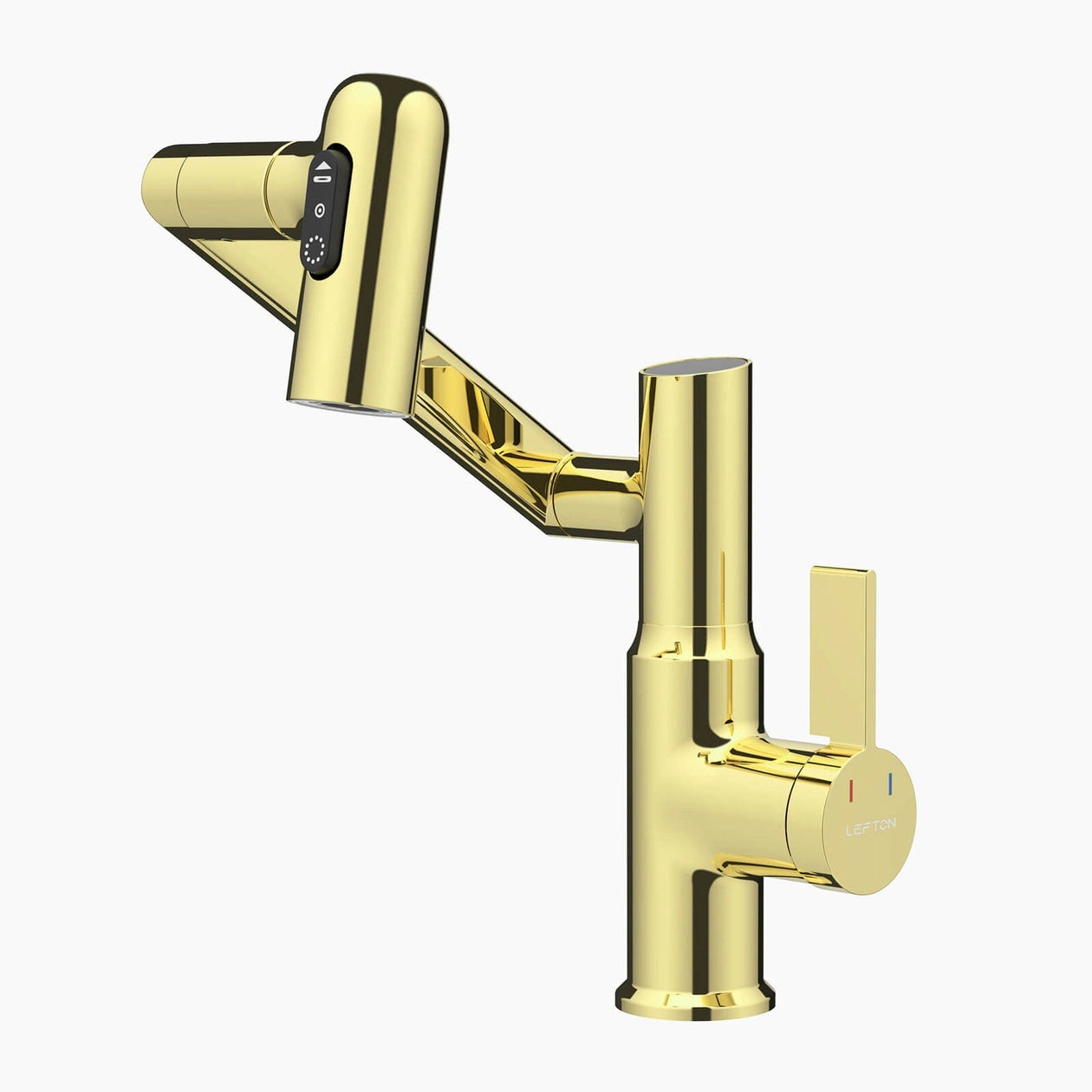 Lefton Rotatable Bathroom Faucet with Temperature Display in Fahrenheit