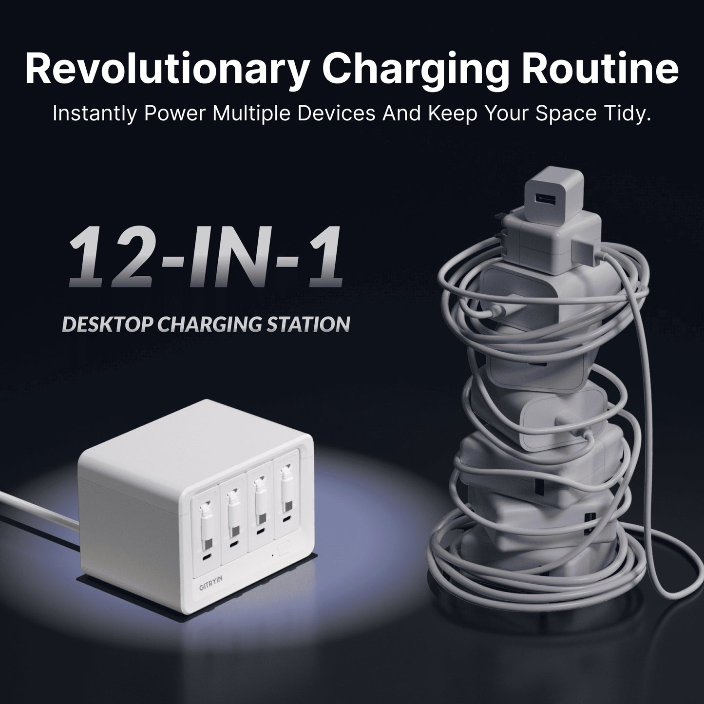 Gitryin Desktop Charging Station 12-in-1 (40W Combo)