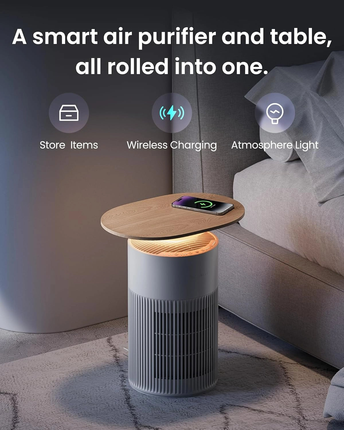 🔥BUY 1 GET 1 FREE ⏰Black Friday Sale $29 🛒 SwitchBot 4 in 1 Air Purifiers Table with Matter