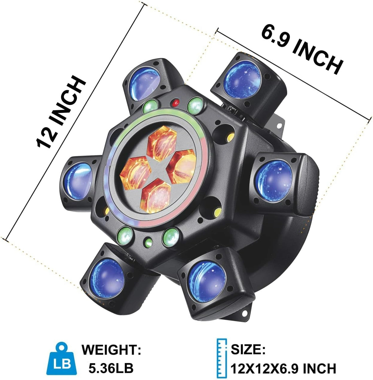 🔥BUY 1 GET 1 FREE ⏰6-in-1 LED RGBW 6 Arms Moving Head DJ Lights