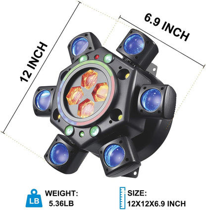 🔥BUY 1 GET 1 FREE ⏰6-in-1 LED RGBW 6 Arms Moving Head DJ Lights