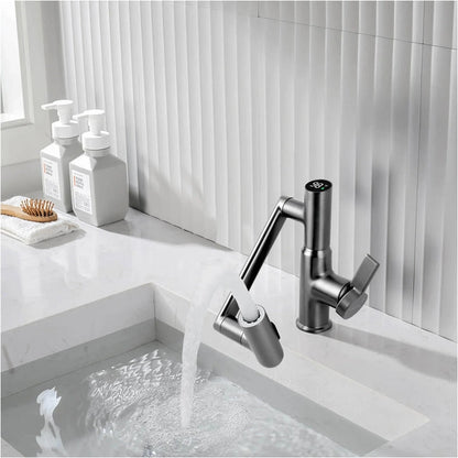 Lefton Rotatable Bathroom Faucet with Temperature Display in Fahrenheit