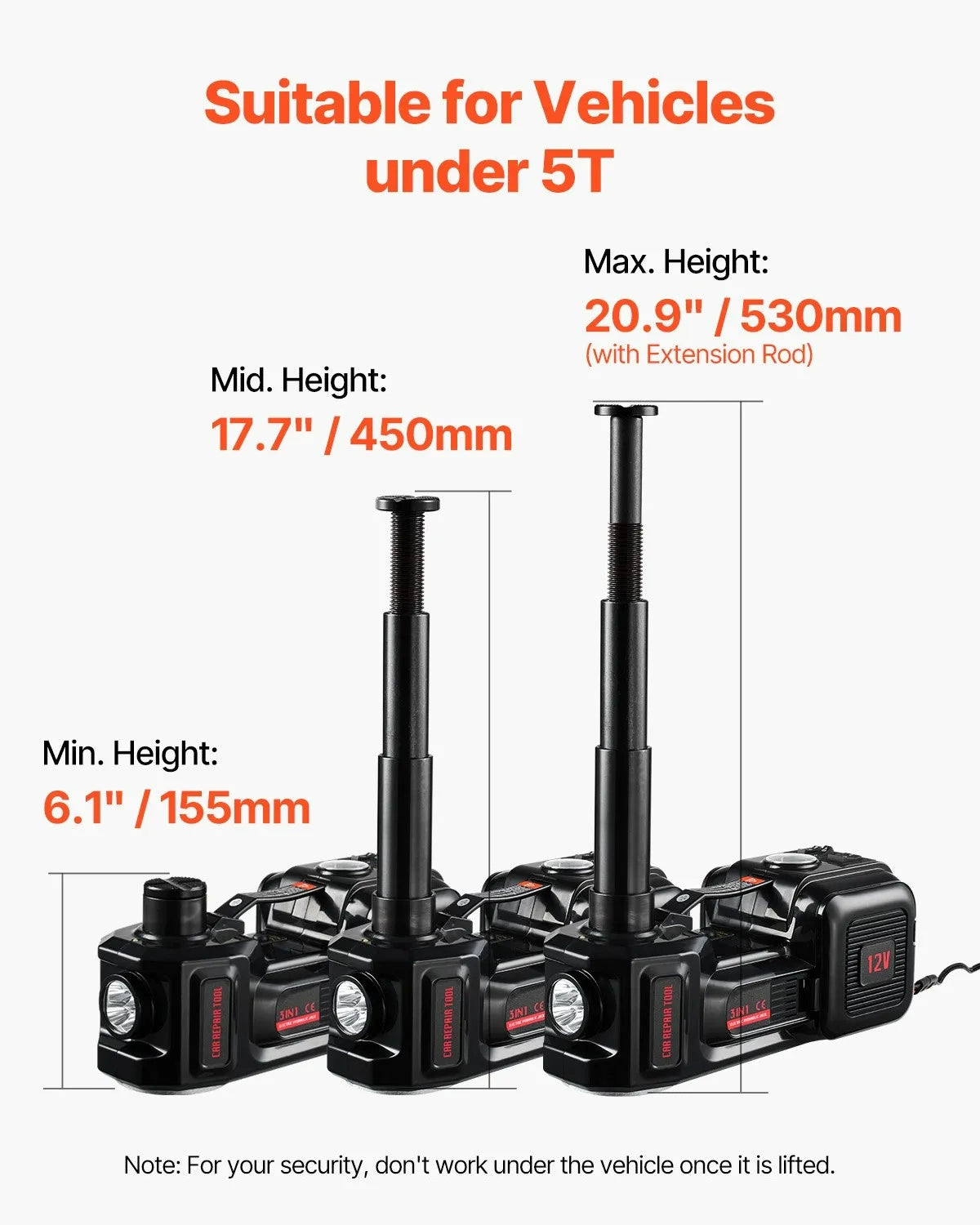 3-in-1 Electric Car Jack Lift