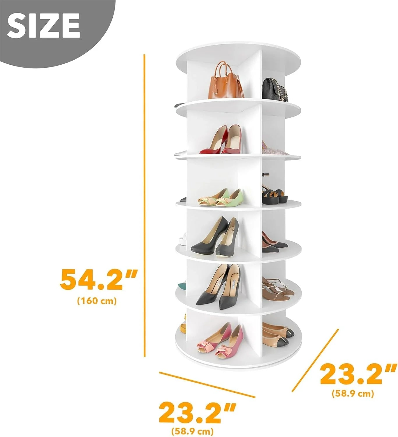 SpaceAid Rotating Shoe Rack Tower