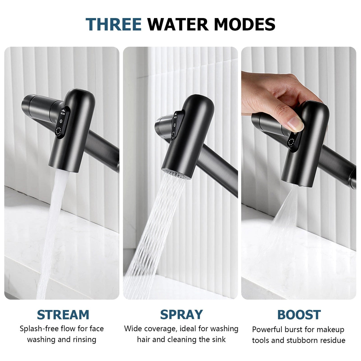 Lefton Rotatable Bathroom Faucet with Temperature Display in Fahrenheit